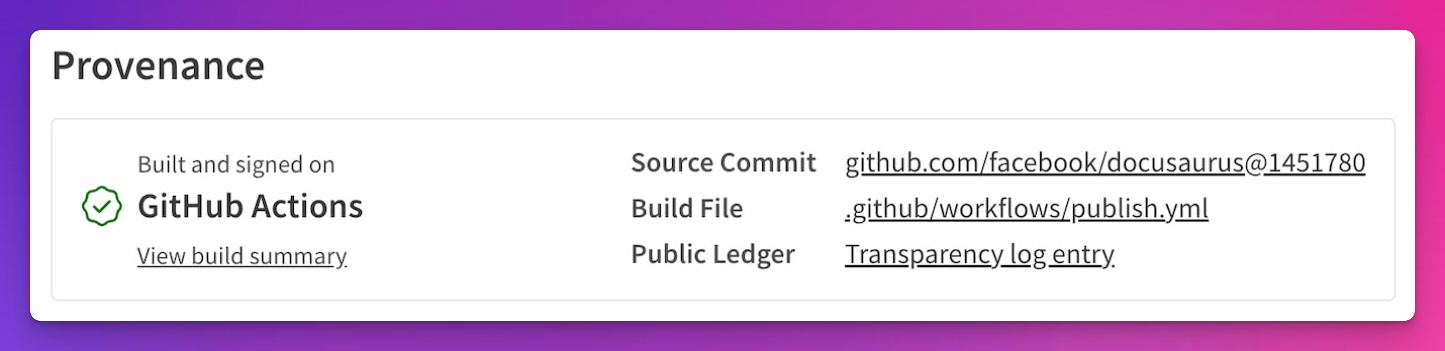 npm 可信发布来源详情